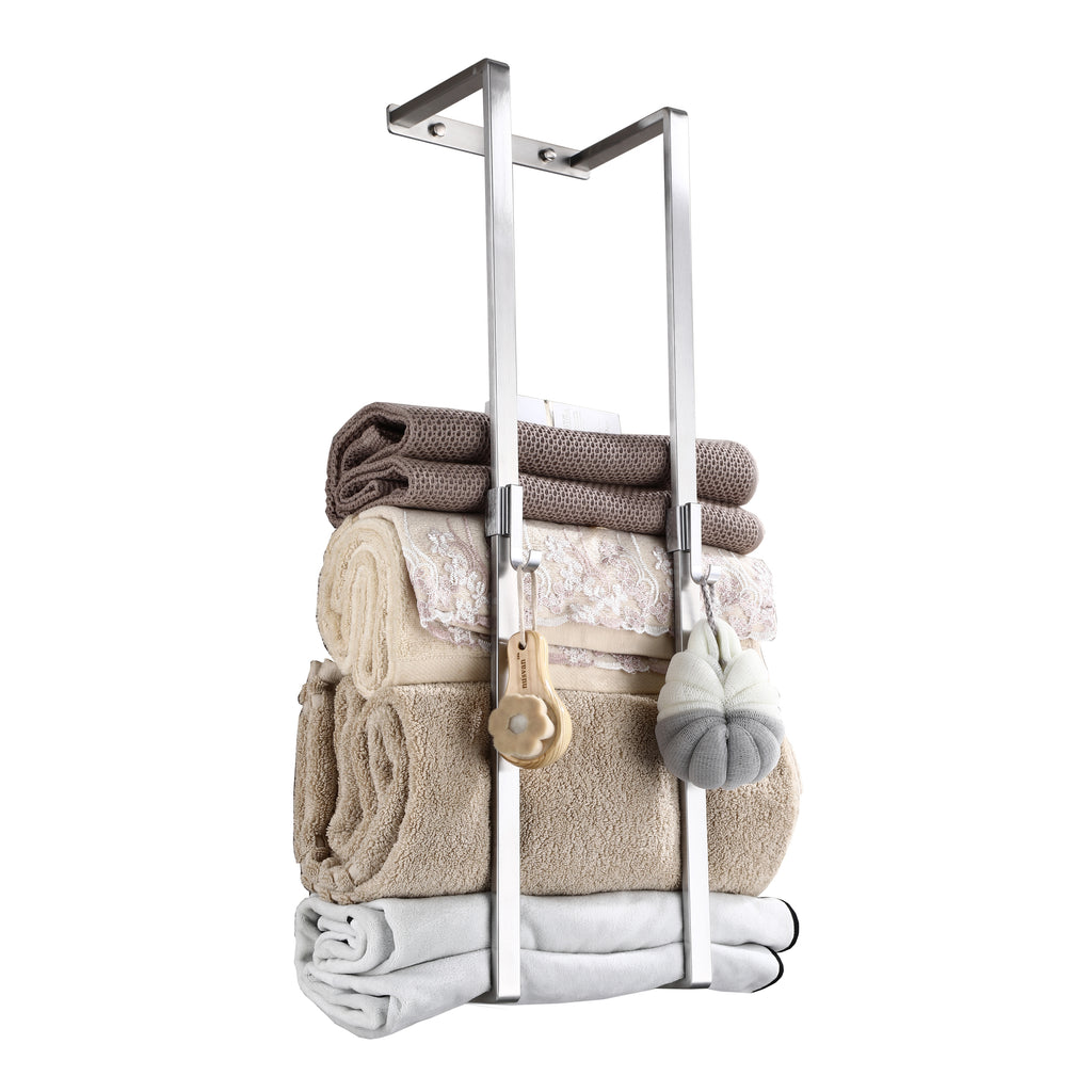 Stylischer Handtuchhalter mit Haken – platzsparend und modern