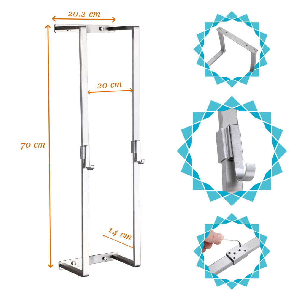 Stylischer Handtuchhalter mit Haken – platzsparend und modern