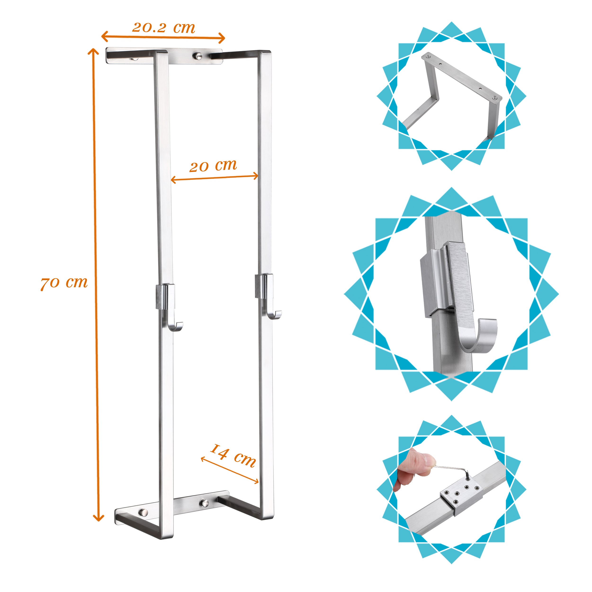 Stylischer Handtuchhalter mit Haken – platzsparend und modern